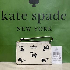 Kate spade small floral wallet wristlet